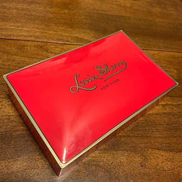 Shiny red and gold jewelry box